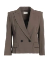 Vicolo Woman Blazer Military Green Size S Viscose, Linen In Green