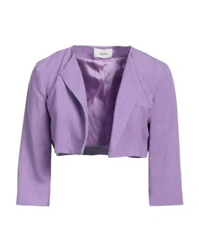Vicolo Woman Blazer Purple Size M Viscose, Linen