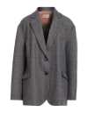 Vicolo Woman Blazer Purple Size Onesize Wool, Silk