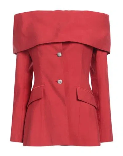 Vicolo Woman Blazer Red Size M Viscose, Polyester In Red