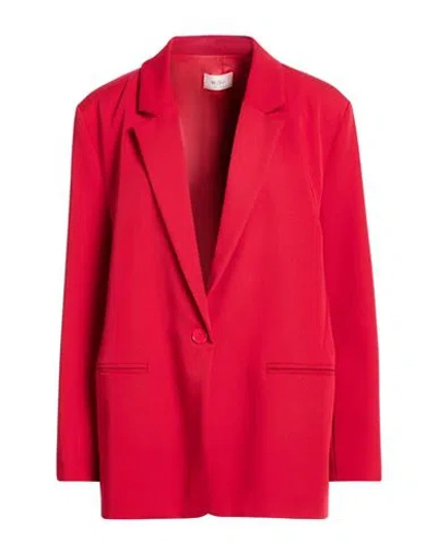 Vicolo Woman Blazer Red Size Onesize Polyester, Viscose, Elastane