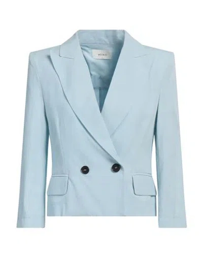 Vicolo Woman Blazer Sky Blue Size S Viscose, Linen