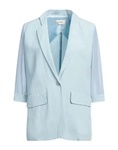 Vicolo Woman Blazer Sky Blue Size Xs Viscose, Linen, Polyester