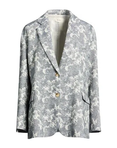 Vicolo Woman Blazer Slate Blue Size Onesize Cotton, Polyester, Textile Fibers In Multi