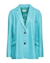 Vicolo Woman Blazer Azure Size Onesize Polyester, Polyurethane In Blue