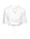 Vicolo Woman Blazer White Size M Viscose, Linen In White