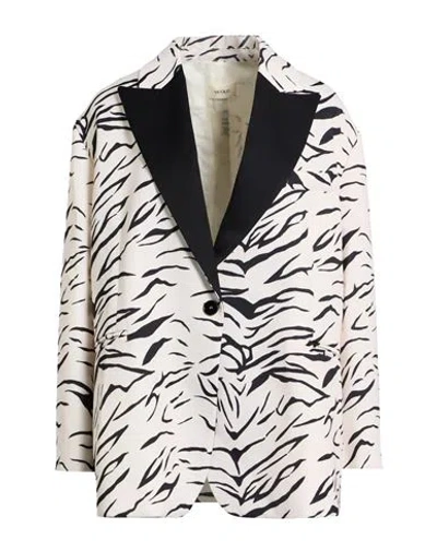 Vicolo Woman Blazer White Size Onesize Acetate, Viscose