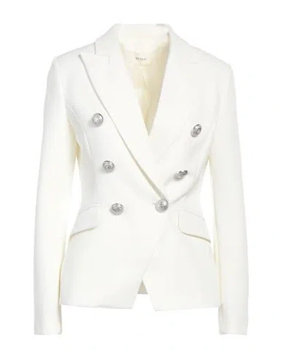 Vicolo Woman Blazer White Size S Polyester, Elastane