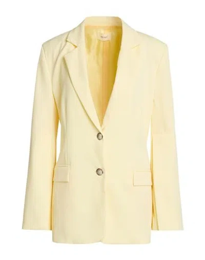 Vicolo Woman Blazer Yellow Size Xs Polyester, Viscose, Elastane In Neutral