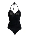 Vicolo Woman Bodysuit Black Size Onesize Acetate, Polyamide, Elastane In Black