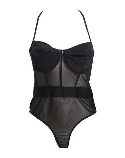 Vicolo Woman Bodysuit Black Size S Polyester, Elastane