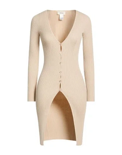 Vicolo Woman Cardigan Beige Size Onesize Viscose, Polyester In Sand