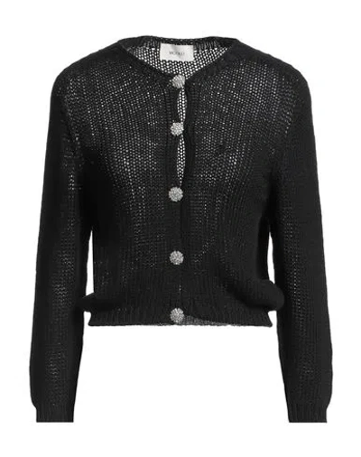 Vicolo Woman Cardigan Black Size Onesize Cotton, Polyamide