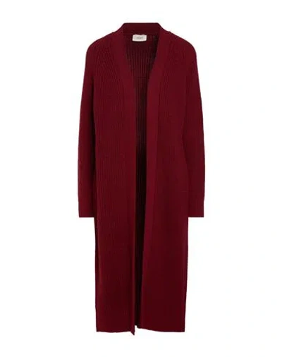Vicolo Woman Cardigan Burgundy Size Onesize Acrylic, Wool, Viscose, Alpaca Wool In Red