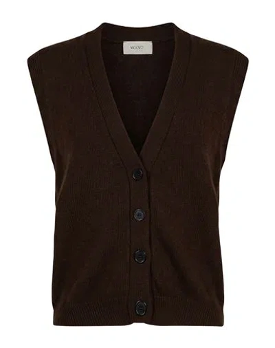 Vicolo Woman Cardigan Chocolate Brown Size Onesize Viscose, Polyamide, Wool, Cashmere