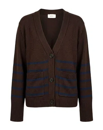 Vicolo Woman Cardigan Chocolate Brown Size Onesize Viscose, Polyamide, Wool, Cashmere