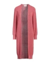 Vicolo Woman Cardigan Coral Size Onesize Viscose, Polyester In Red