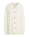 Vicolo Woman Cardigan Cream Size Onesize Viscose, Polyamide, Wool, Cashmere In White