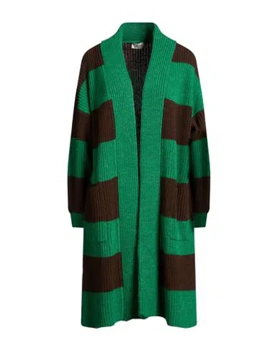 Vicolo Woman Cardigan Green Size Onesize Acrylic, Wool, Viscose, Alpaca Wool