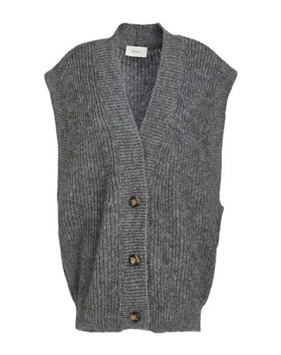 Vicolo Woman Cardigan Grey Size Onesize Acrylic, Mohair Wool, Nylon In Gray