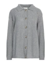 Vicolo Woman Cardigan Grey Size Onesize Viscose, Polyamide, Wool, Cashmere In Grey