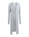 Vicolo Woman Cardigan Grey Size Onesize Viscose, Polyester, Polyamide In Grey