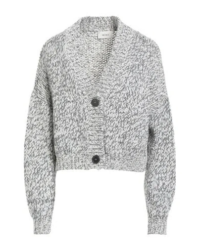 Vicolo Woman Cardigan Lead Size Onesize Wool, Nylon In Gray