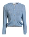 Vicolo Woman Cardigan Light Blue Size Onesize Cotton, Polyamide