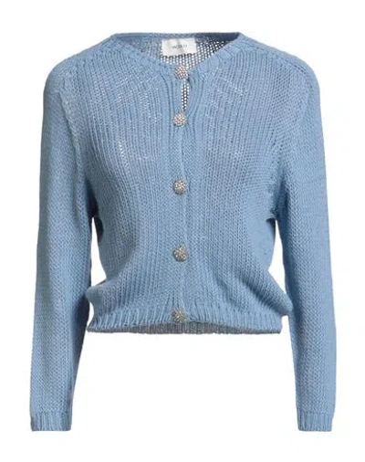 Vicolo Woman Cardigan Light Blue Size Onesize Cotton, Polyamide