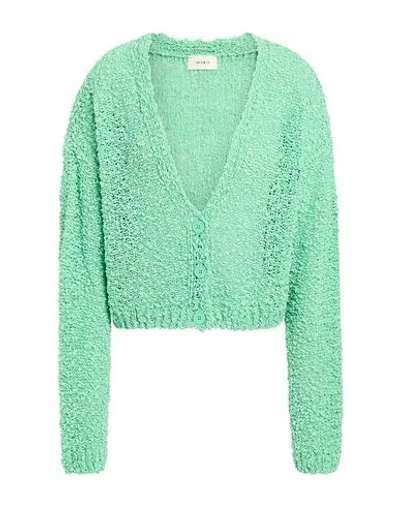 Vicolo Woman Cardigan Light Green Size Onesize Cotton, Polyester