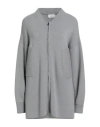 Vicolo Woman Cardigan Light Grey Size Onesize Wool, Acrylic In Gray