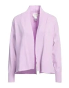 Vicolo Woman Cardigan Lilac Size Onesize Viscose, Polyester In Purple