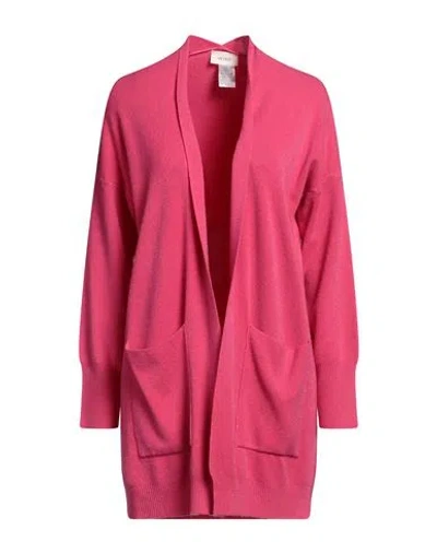 Vicolo Woman Cardigan Magenta Size Onesize Viscose, Polyester, Polyamide In Pink