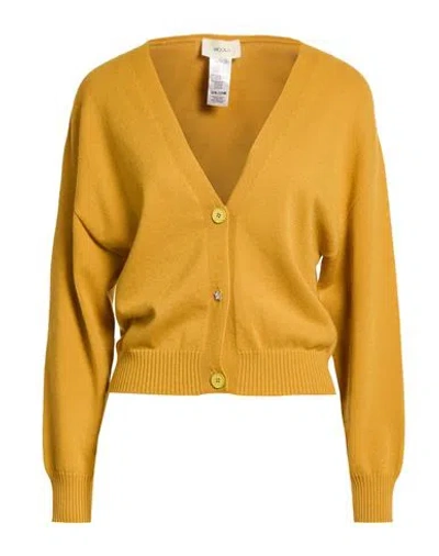 Vicolo Woman Cardigan Marigold Size Onesize Viscose, Polyester In Gold