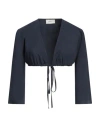 Vicolo Woman Top Midnight Blue Size M Viscose, Linen In Blue