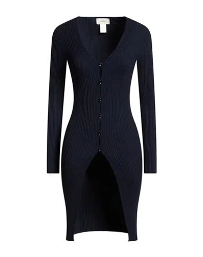 Vicolo Woman Cardigan Midnight Blue Size Onesize Viscose, Polyester
