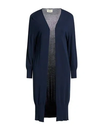 Vicolo Woman Cardigan Navy Size Onesize Viscose, Polyamide In Blue