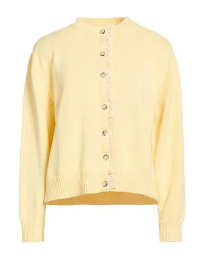 Vicolo Woman Cardigan Pastel Yellow Size Onesize Cotton