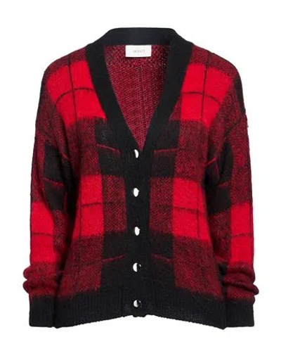 Vicolo Woman Cardigan Red Size Onesize Acrylic, Polyamide, Viscose, Wool
