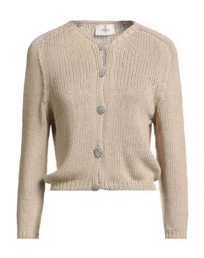 Vicolo Woman Cardigan Sand Size Onesize Cotton, Polyamide