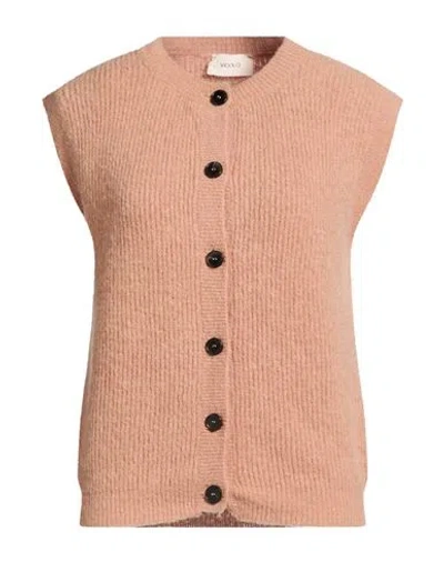 Vicolo Woman Cardigan Sand Size Onesize Polyester, Wool, Alpaca Wool, Elastane In Neutral
