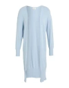 Vicolo Woman Cardigan Sky Blue Size Onesize Viscose, Polyester, Polyamide In Blue