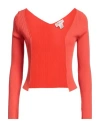 Vicolo Wrap Cardigans In Tomato Red