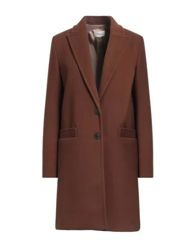 Vicolo Woman Coat Brown Size L Polyester