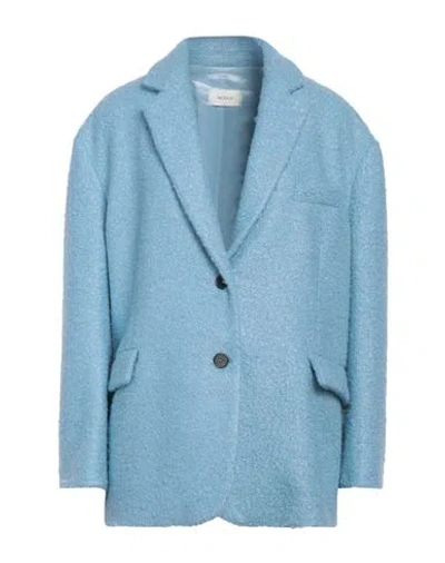 Vicolo Woman Coat Light Blue Size Onesize Polyester In Gray