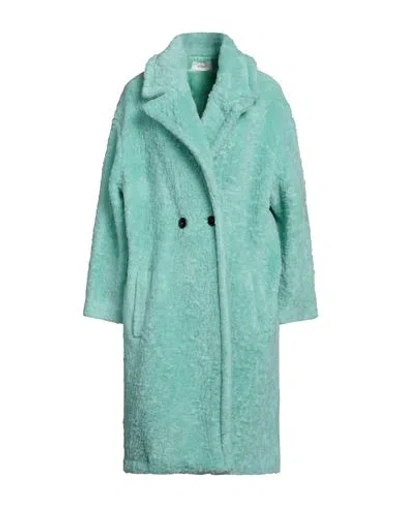 Vicolo Woman Coat Light Green Size Xs Acrylic, Polyester, Wool