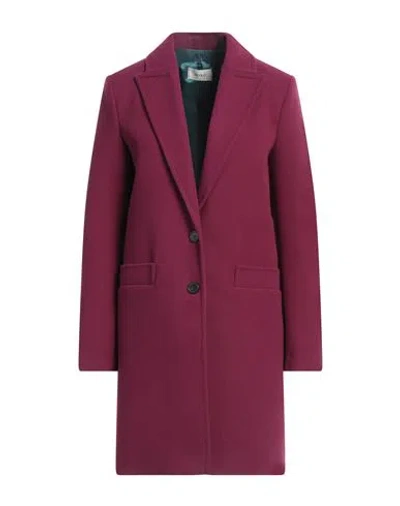 Vicolo Woman Coat Mauve Size L Polyester In Purple