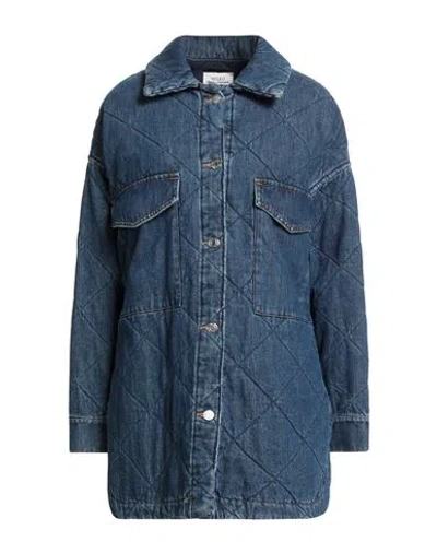 Vicolo Woman Denim Shirt Blue Size S Cotton