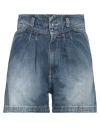 Vicolo Woman Denim Shorts Blue Size Xs Cotton In Blue