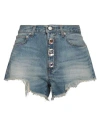 Vicolo Woman Denim Shorts Blue Size Xl Cotton